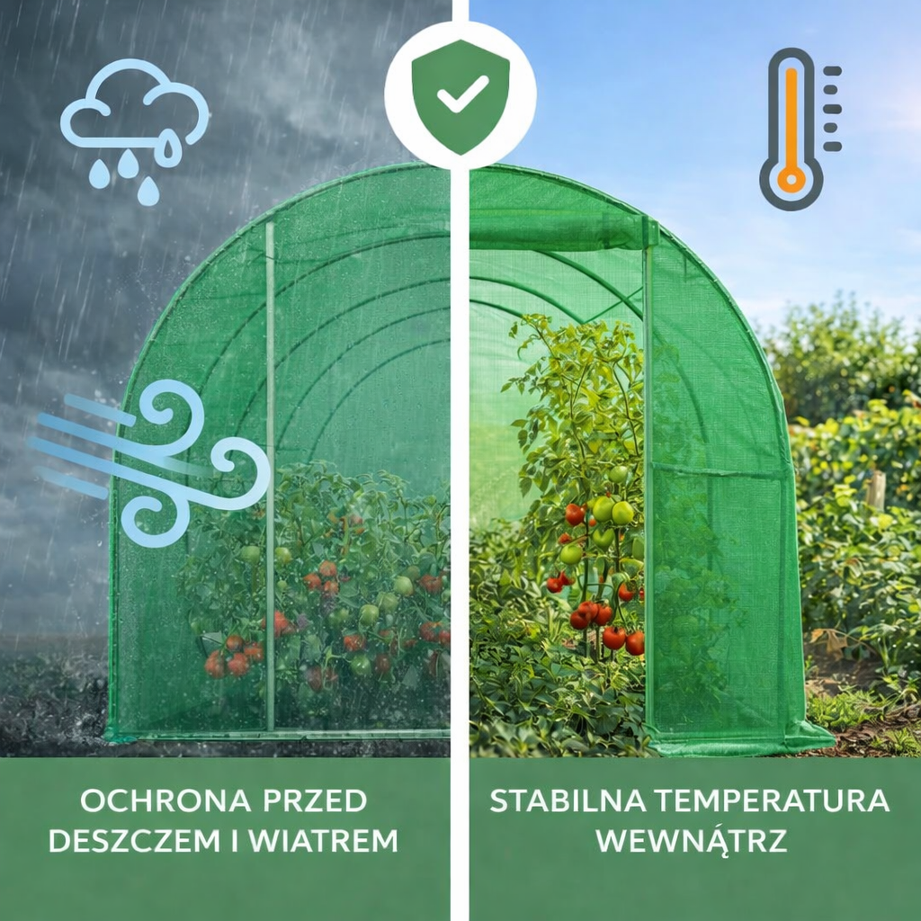 tunel foliowy ogrodowy zielony 3x4,5m ocynkowany zdjecie 12