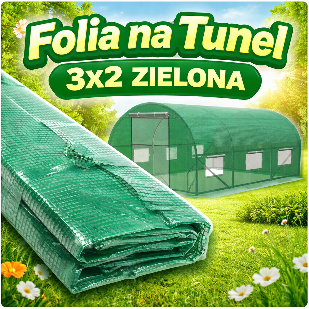 folia zamienna na tunel ogrodowy 3x2m zielony zdjecie glowne