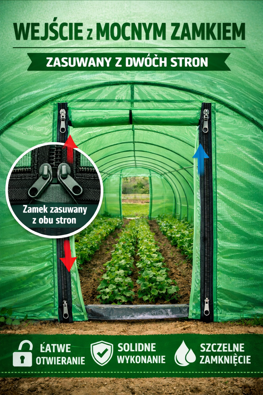 WZMOCNIONA FOLIA NA TUNEL 2,5×5 Z SIATKĄ