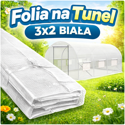 Folia Zamienna na Tunel Ogrodowy 3x2 BIAŁA