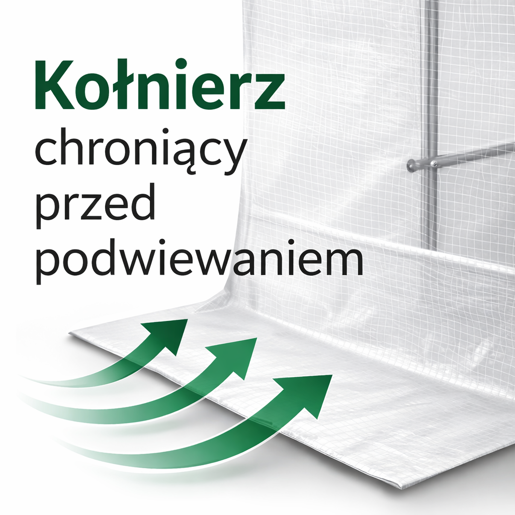 folia zamienna na tunel ogrodowy 2,5m widok z gory