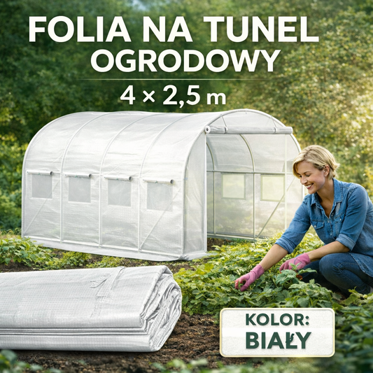 Folia Zamienna na Tunel Ogrodowy 2,5x4 BIAŁA