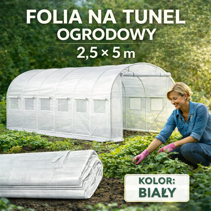 Folia na tunel 2,5x5 BIAŁA