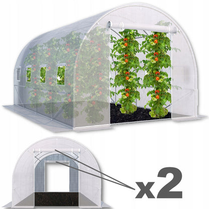 Tunel Foliowy 3x2 BIAŁY 25mm OCYNKOWANY 6m2 2 wejścia