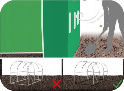 tunel foliowy ogrodowy zielony 3x4,5m ocynkowany wymiary - dlugosc