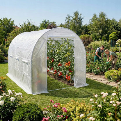 Tunel Foliowy 2x3 BIAŁY 25mm OCYNKOWANY 6m2 1 wejście