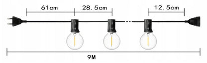 girlanda LED ogrodowa zewnetrzna 9m opakowanie oryginalne