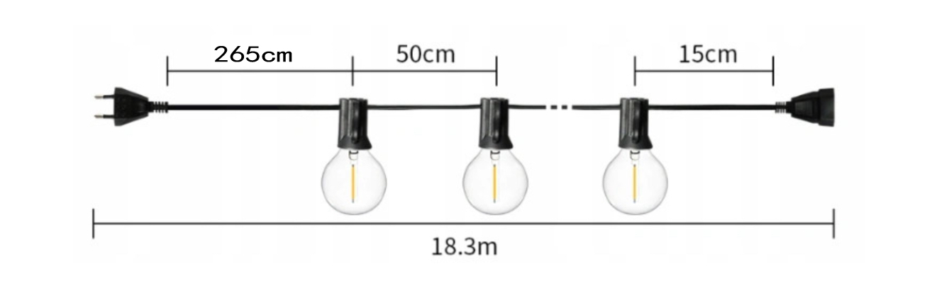 girlanda LED ogrodowa zewnetrzna 18m zdjecie 14