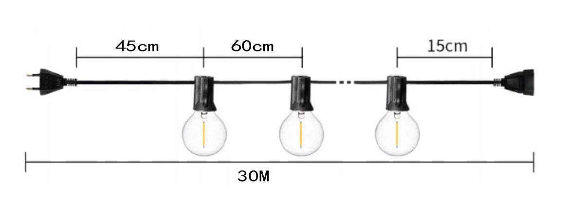 girlanda LED ogrodowa zewnetrzna 30m opakowanie oryginalne
